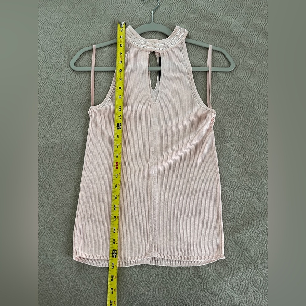 White House Black Market braided Pink Halter Top size small - Picture 6 of 10